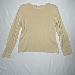 Peter Nygard Tan Bone Sand Pullover Sweater Silk Blend Small Old Money
